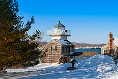 Rockland Harbor SW Light After Snowstorm